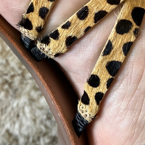 Loeffler Randall Leopard Print Slide Sandals - 6 - Picture 4 of 8